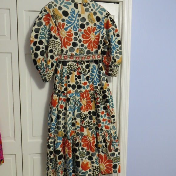 FARM Rio Cream Maxi Dress with Red, Blue & Black Floral Print - Picture 2 of 14